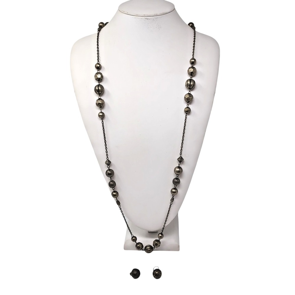 Decree Necklace Earrings‎ Set Metal Bronze Color Fashion Jewelry NEW NWT